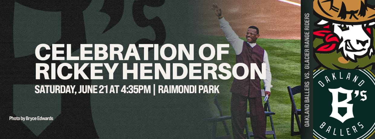 6/21/2025 Oakland Ballers vs. Glacier Range Riders, Celebration of Rickey Henderson