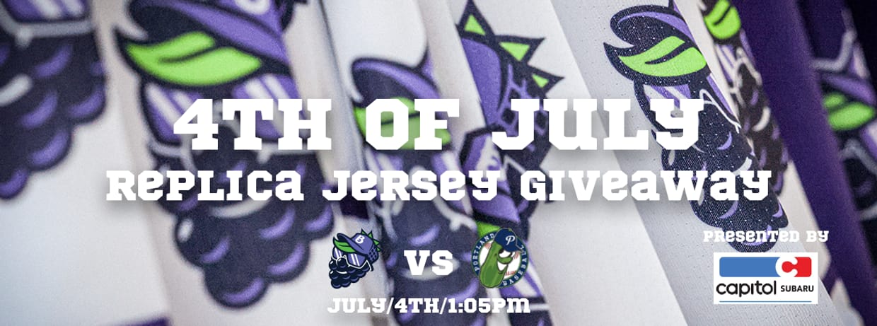 4th of July - Replica jersey giveaway -  Presented by Capitol Subaru