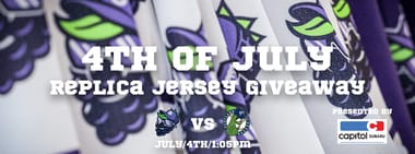 4th of July - Replica jersey giveaway -  Presented by Capitol Subaru