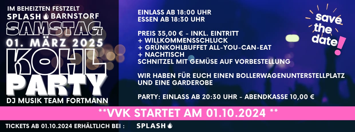 Kohlparty powered by Splash