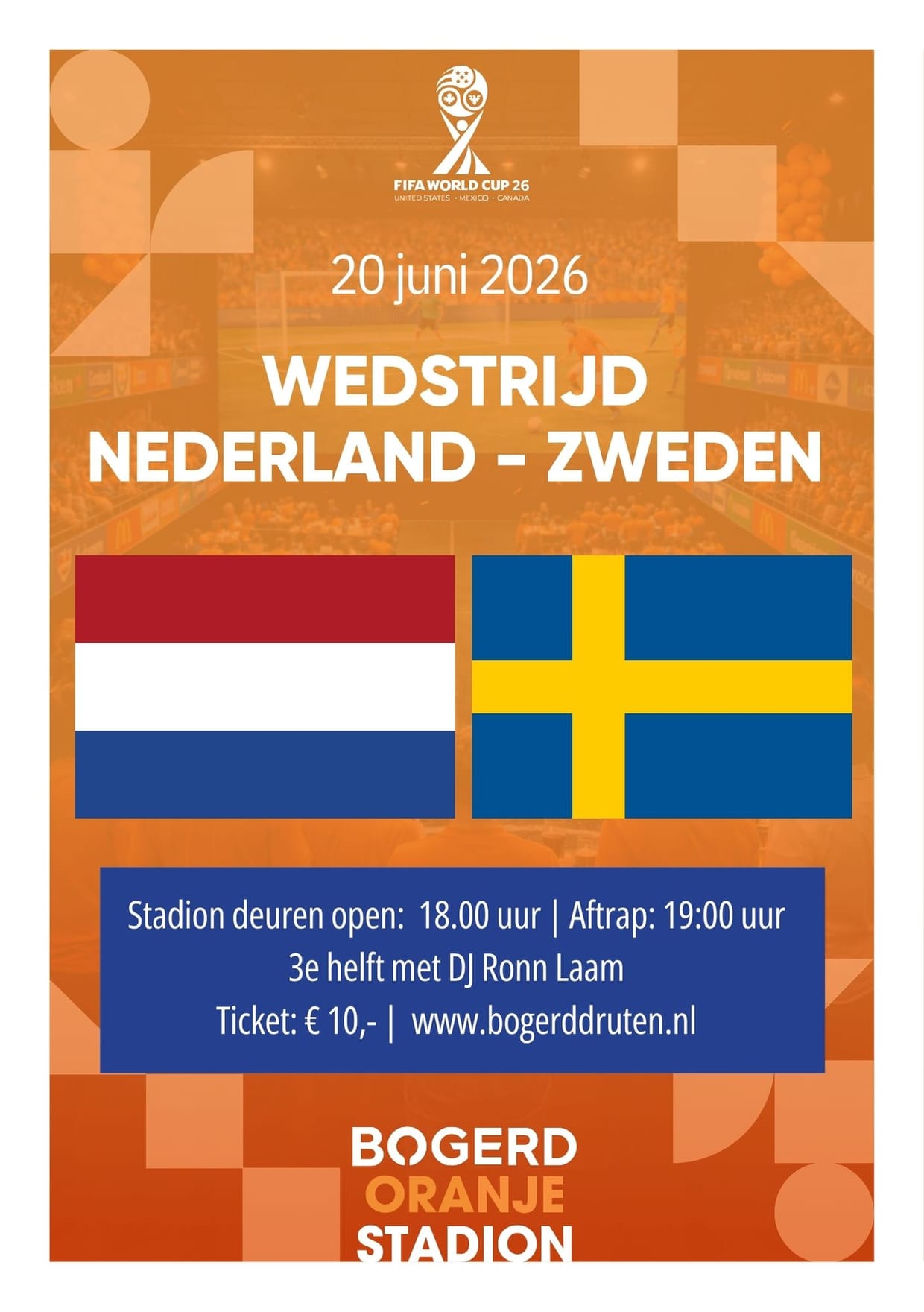 Nederland - Zweden | Oranje stadion