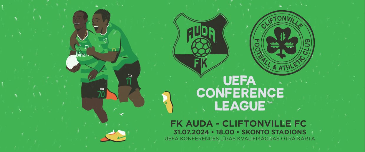 UEFA Konferences līga: FK AUDA – CLIFTONVILLE FC