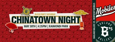 5/30/2026 Oakland Ballers vs. RedPocket Mobiles, Chinatown Night