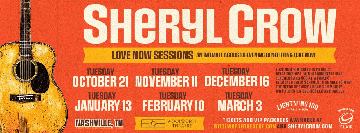 Lightning 100.1 Presents: Love Now Sessions – An Intimate Evening with Sheryl Crow *SOLD OUT*