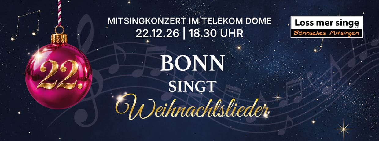 Bonn singt Weihnachtslieder 22.12.2026