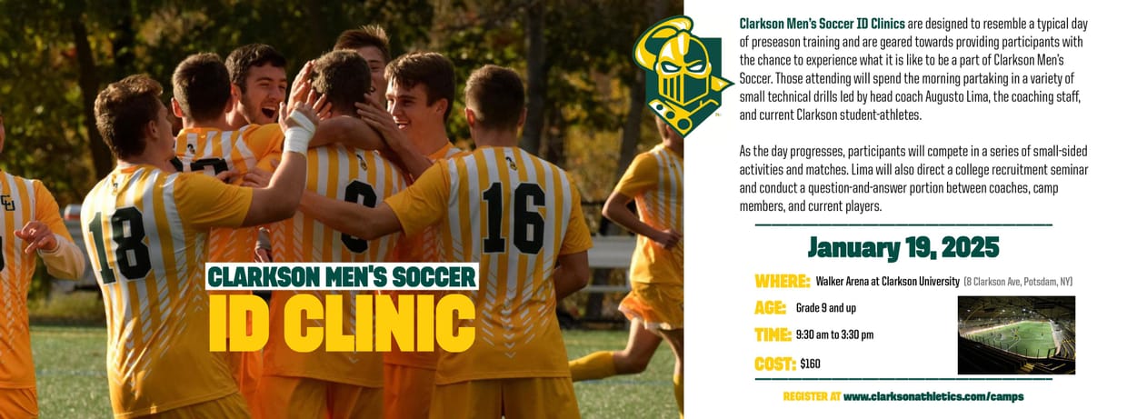 Clarkson Men's Soccer ID Clinic Winter 2025