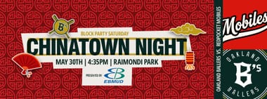 5/30/2026 Oakland Ballers vs. RedPocket Mobiles, Chinatown Night
