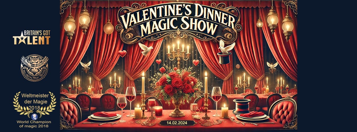 Valentinstag Dinner Magic Show