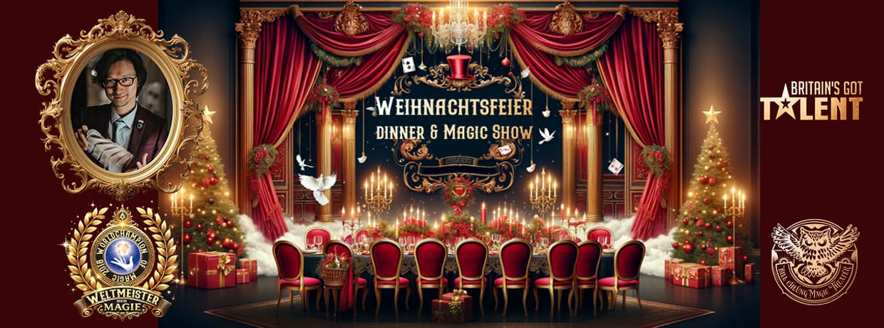 Weihnachtsfeier: Dinner & Magic Show
