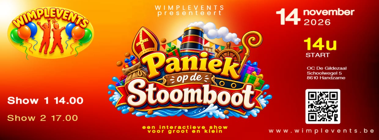 Sinterklaasshow Wimplevents - 14 november 2026 om 14u