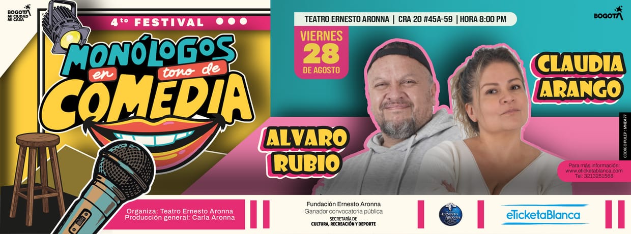 CLAUDIA ARANGO - ALVARO RUBIO MONOLOGOS EN TONO DE COMEDIA  