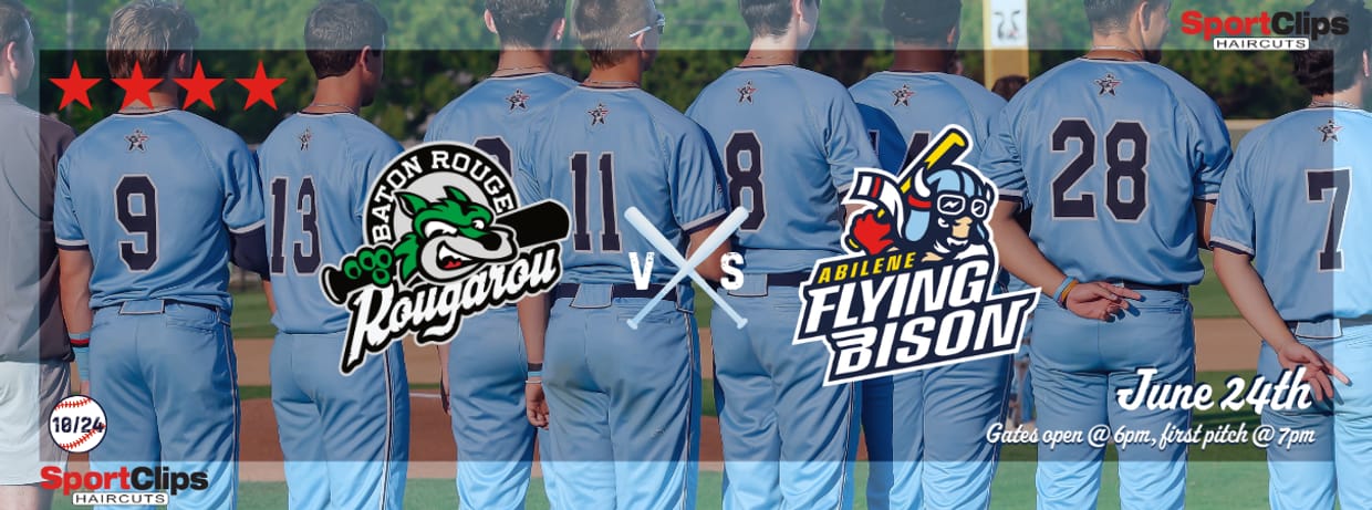 June 24th - Baton Rouge Rougarou vs. Abilene Flying Bison
