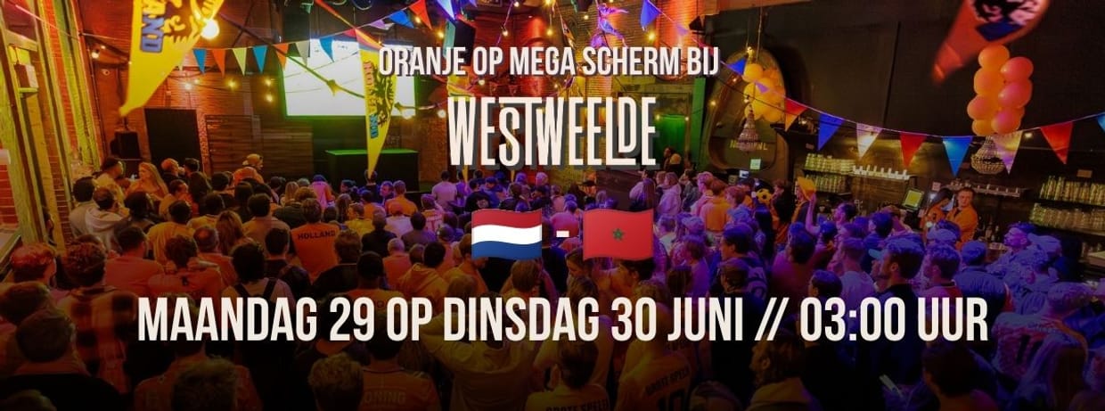 1/32ste finale WK: Oranje-Marokko op megascherm bij WestWeelde