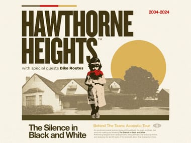 Hawthorne Heights – 20th Anniversary of TSIBAW - Behind the Tears Tour with Bike Routes