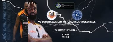 ONLINE AUSVERKAUFT: 1/16 Finale CEV Challenge Cup VC Lorentzweiler - Nova Tech Lycurgus (NL)
