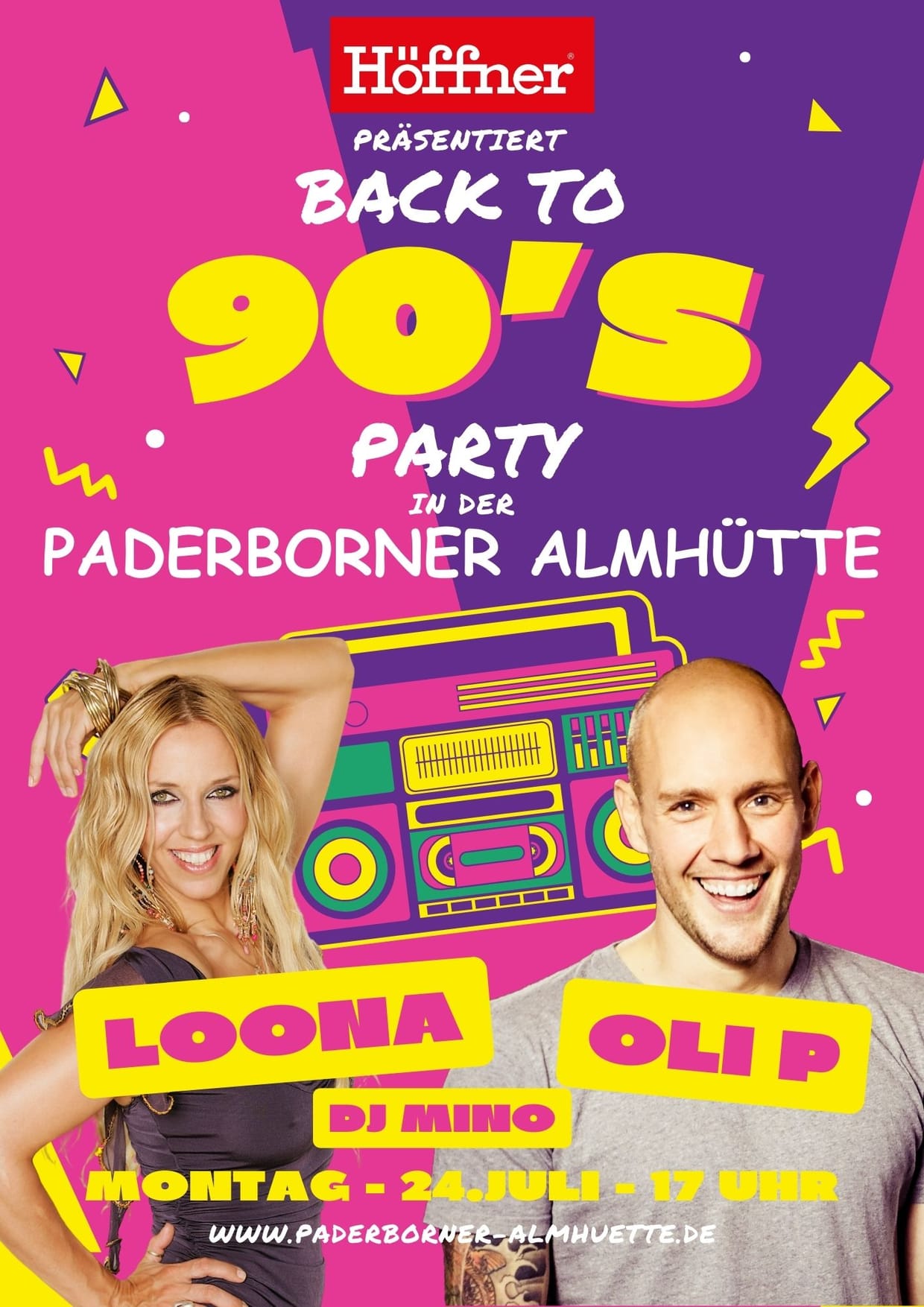 Libori Montag - Die große 90er Party mit Oli P. und Loona - Reservierung ab 17:00 Uhr möglich !!! Keine Tische mehr Verfügbar. Gerne OHNE RESERVIERUNG kommen und in den Stehbereichen feiern!