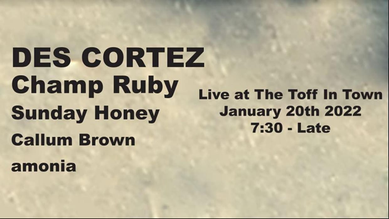 DES CORTEZ LIVE AT THE TOFF