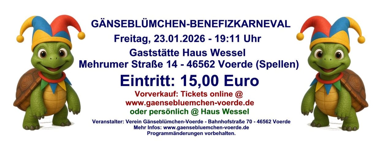 Gänseblümchen-Benefizkarneval 2026