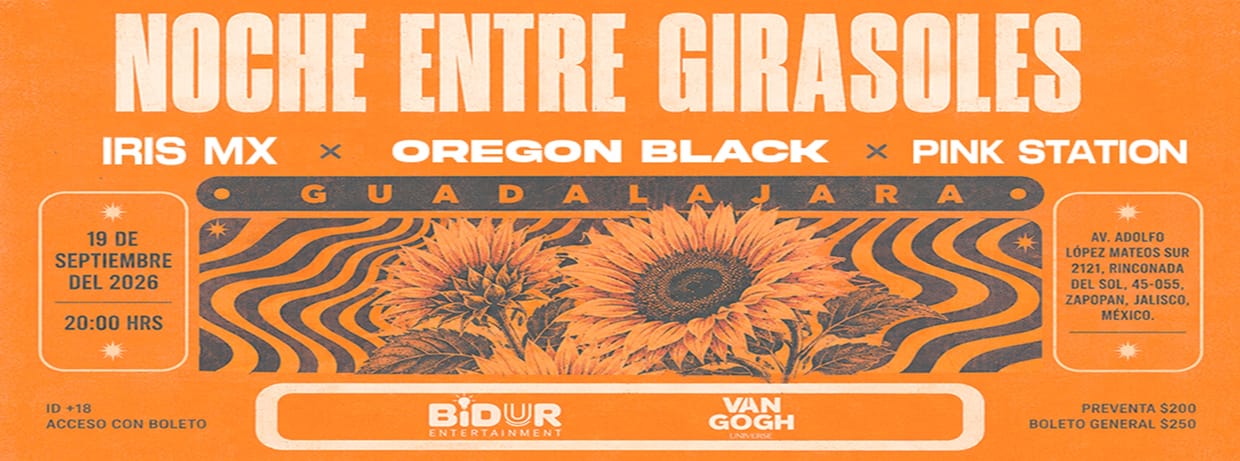 OREGON BLACK, IRIS MX Y PINK STATION 19/09/2026