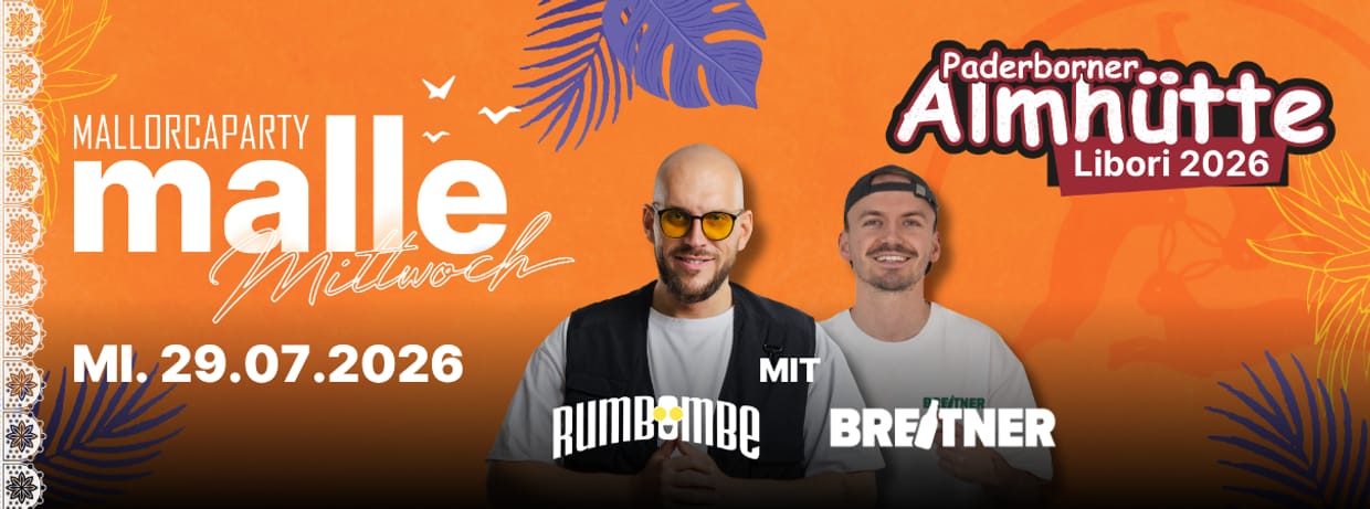 Malle-Mittwoch, die Mallorca-Party mit Rumbombe & Breitner