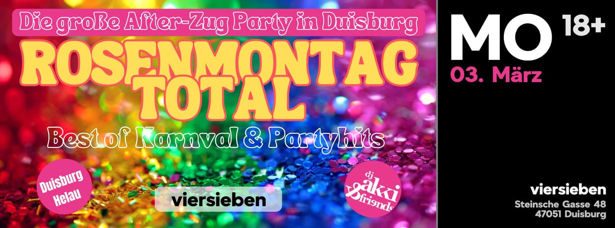 Rosenmontag Total • 03.03 w. DJ Akki