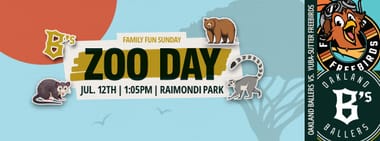 7/12/2026 Oakland Ballers vs. Yuba-Sutter Freebirds, Oakland Zoo Day