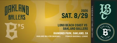 8/29/2026 Oakland Ballers vs. Long Beach Coast