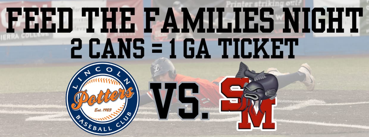 Feed the Families Night & Wine Wednesday vs. Solano Mudcats