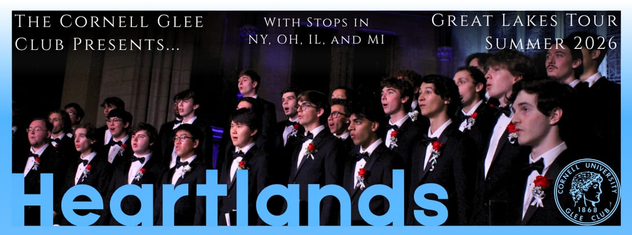 Cornell University Glee Club Great Lakes Tour 2026 - Rochester, NY