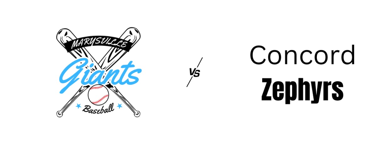 Marysville Giants vs. Concord Zephyrs