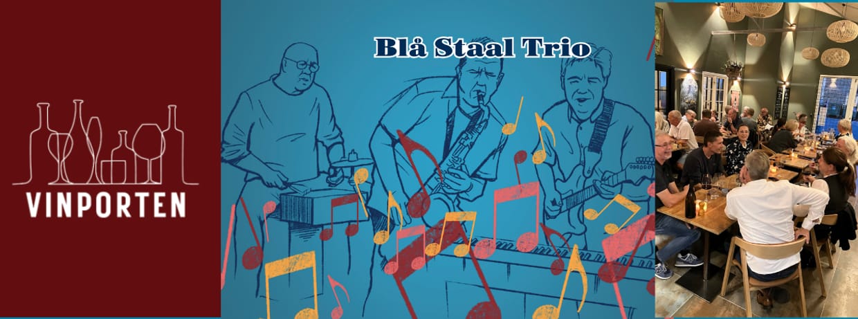 UDSOLGT Juletapas og live musik med Blå Staal Trio