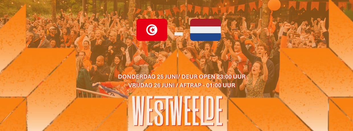 Oranje op Megascherm bij WestWeelde: Tunesië - Nederland 