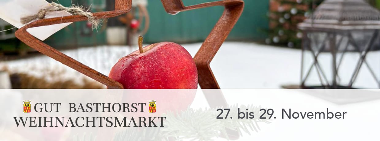 Weihnachtsmarkt Gut Basthorst 27. bis 29. November 2026 