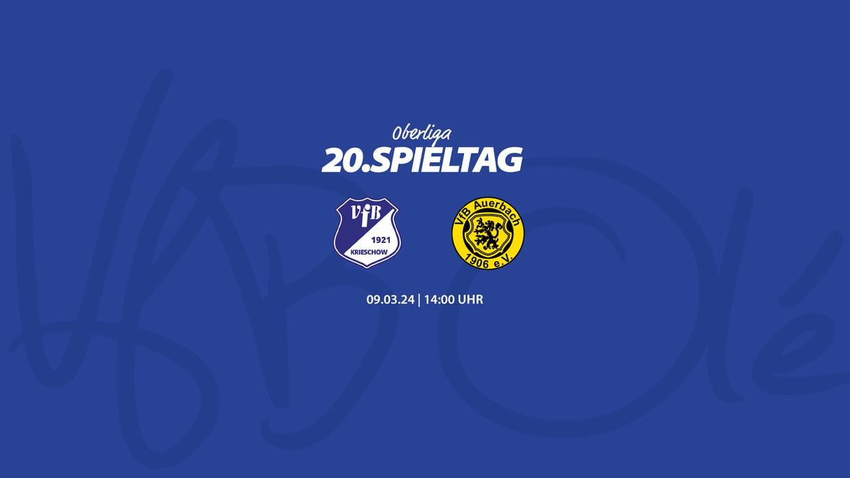 20. Spieltag VfB Krieschow - VfB Auerbach