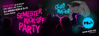 SEMESTER KICK-OFF PARTY | 09.10.2021 | PULS Münster 