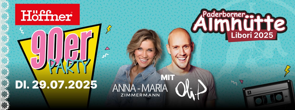 Die große 90er-Party mit Oli.P & Anna-Maria Zimmermann // Keine Reservierungen mehr möglich - TROTZDEM GERNE VORBEI KOMMEN!