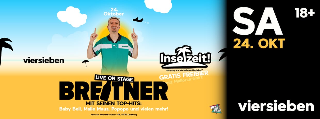 Inselzeit! • 24.10 w. BREITNER Live On Stage