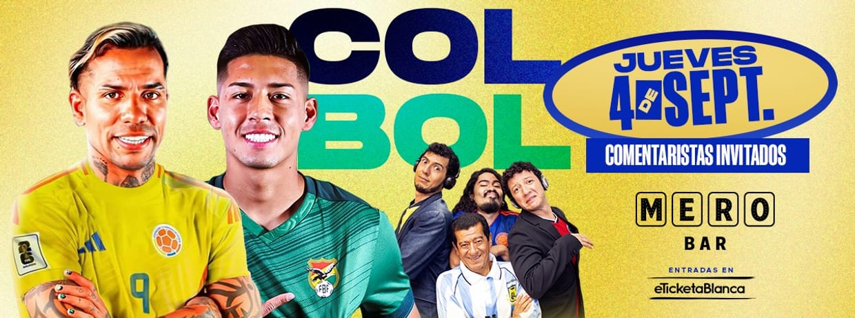 Celebremos juntos la clasificación al mundial: Colombia vs Bolivia en Mero Bar