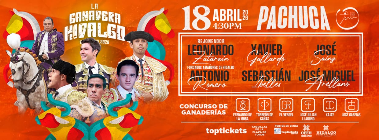 CORRIDA DE TOROS 18/04/2026