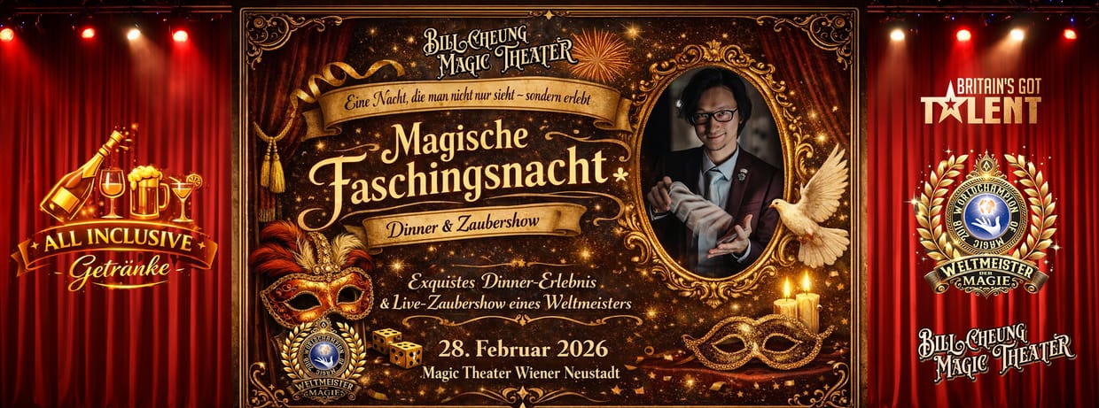 Magische Faschingsnacht – Dinner & Zaubershow