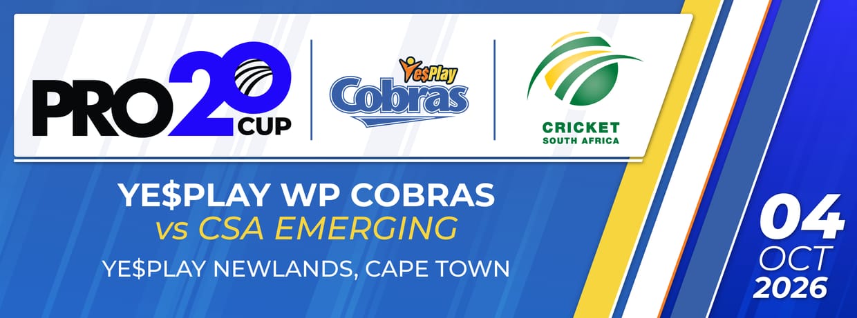 YesPlay WP Cobras vs CSA Emerging