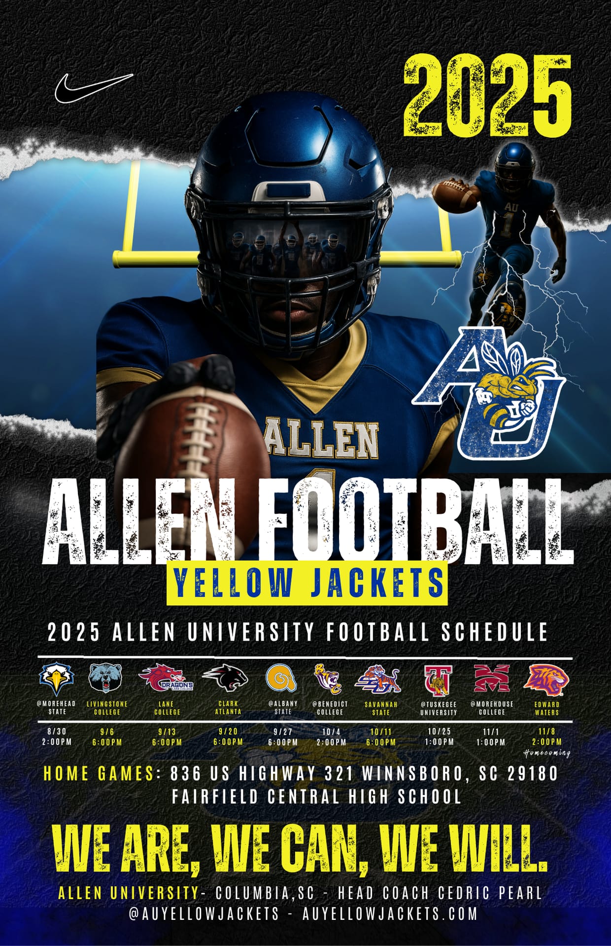 Allen University Football vs. Erskine College Single Game Day Tickets