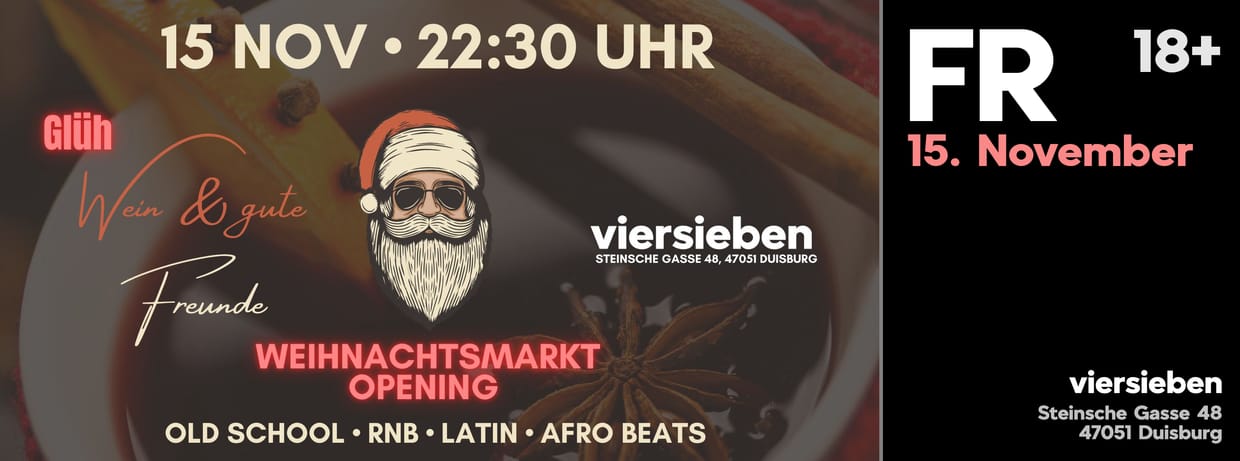 Wein & gute Freunde - Weihnachtsmarkt Opening • 15.11 w. DJ Sal & Ms Bumble