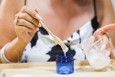 Atelier crème solaire et baume après soleil 