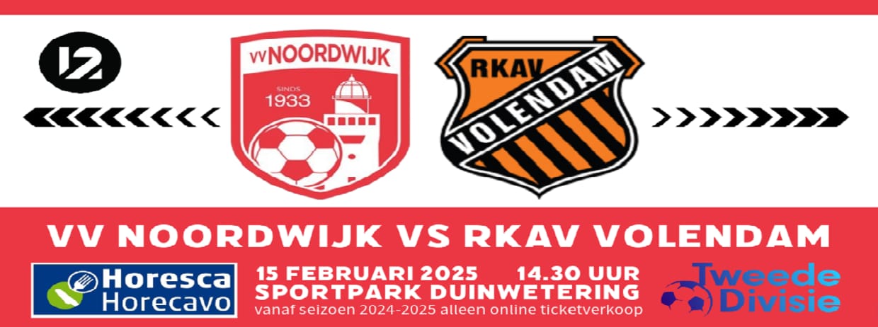 vv Noordwijk - RKAV Volendam