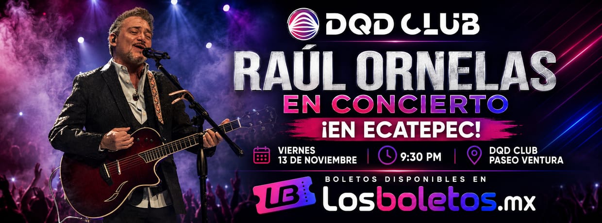 Raúl Ornelas en concierto en Ecatepec