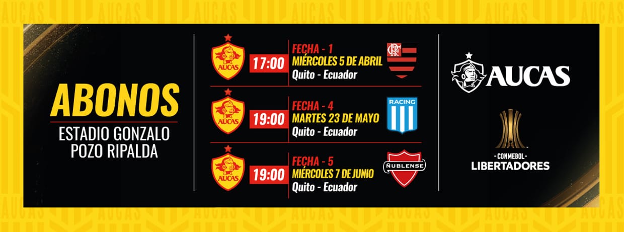 ABONOS COPA LIBERTADORES - SD AUCAS 2023