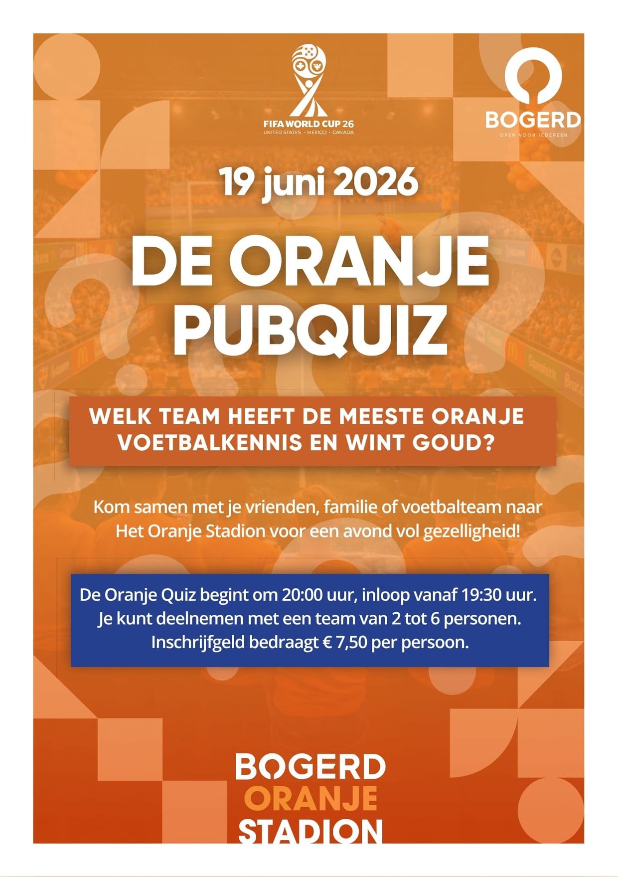 Pubquiz | Oranje Stadion