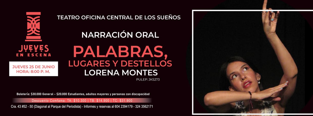 CUENTERÍA "PALABRAS, LUGARES Y DESTELLOS"