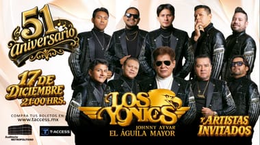 LOS YONICS 51 ANIVERSARIO EN PUEBLA 17/12/2026